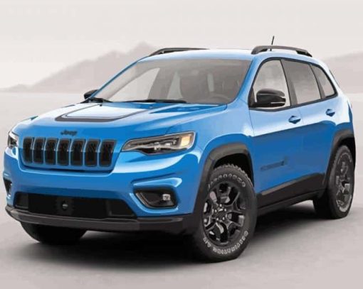 Blue Jeep Cherokee paint by number