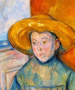 Child With Straw Hat Paul Cezanne Paint by number