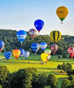 Colorful Hot Air Balloons Bristol Paint by number