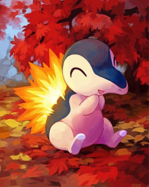 Cute Cyndaquil paint by number