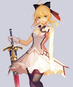 Cute Saber Lilly paint by number