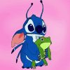 Cute Stitch And Frog paint by number