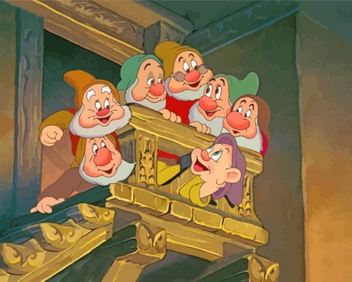 Cute Disney Dwarfs paint by number