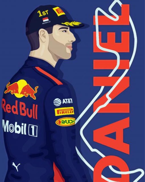 Daniel Ricciardo paint by number