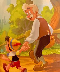 Geppetto And Pinocchio paint by number