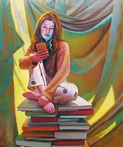 Girl And Books Jimmy Lawlor paint by number