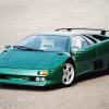 Green Lamborghini Diablo paint by number