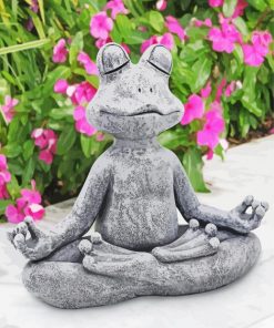 Grey Yoga Frog Paint by number