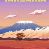 Kilimanjaro Mountains Of Africa Poster paint by number