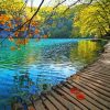 Lake Autumn Jezera National Park Croatia paint by number