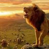 Lion Sunset Animal paint by number