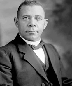 Monochrome Booker Washington paint by number