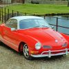 Red Karmann Ghia Paint by number