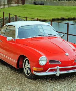 Red Karmann Ghia Paint by number