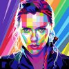 Scarlett Johansson Pop Art paint by number