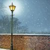 Snowy Victorian Lamppost paint by number