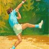 Squash Sport Player Art paint by number