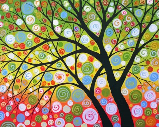 Summer Tree Art paint by number