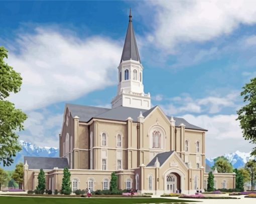 Taylorsville Temple Paint by number