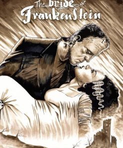 The Bride Of Frankenstein Poster paint by number