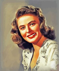 Vintage Ingrid Bergman Art Paint by number