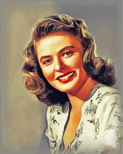 Vintage Ingrid Bergman Art Paint by number