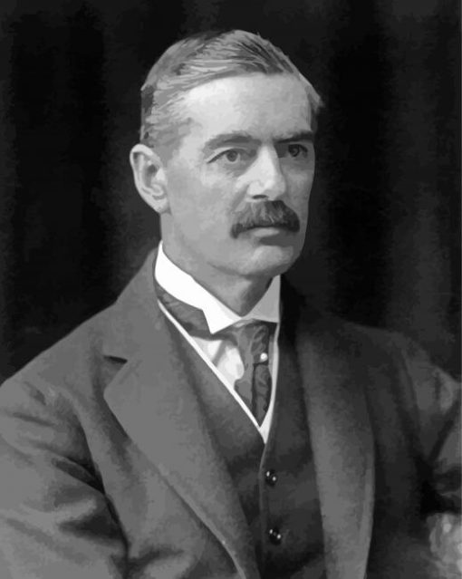 Vintage Neville Chamberlain paint by number