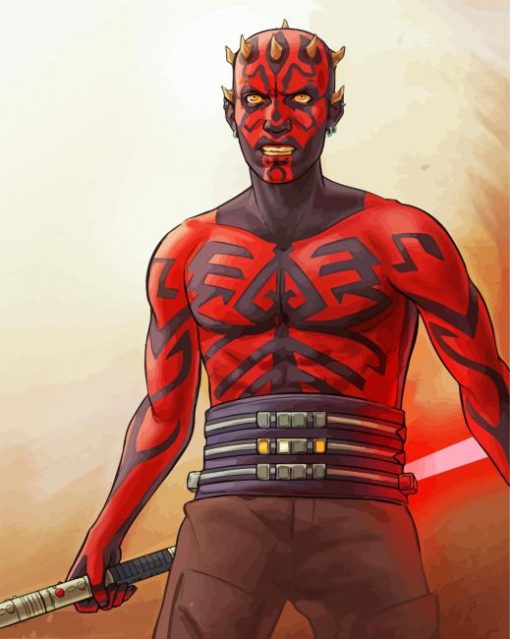 Darth Maul Star Wars Paint By Numbers