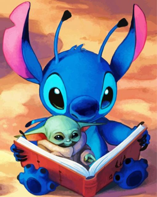 Stitch And Grogu Paint By Numbers