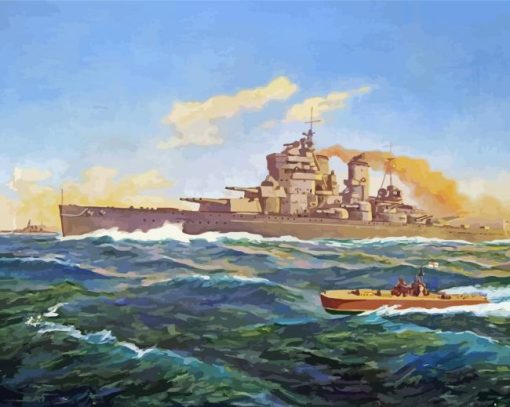 War Battleship Paint By Numbers