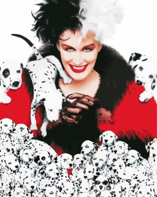 Cruella De Vil paint by numbers