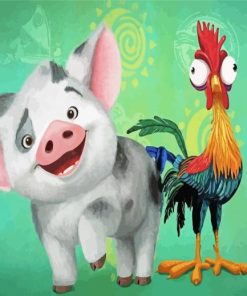 Hei Hei And Pua Paint By Numbers