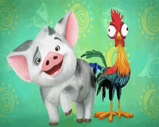 Hei Hei And Pua Paint By Numbers