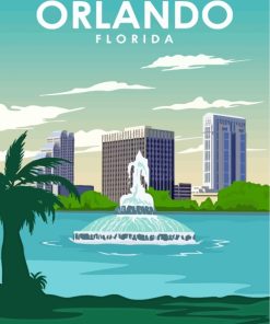 Orlando Florida Poster Paint By Number