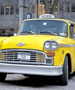 Checker Cab Taxi Paint By Number