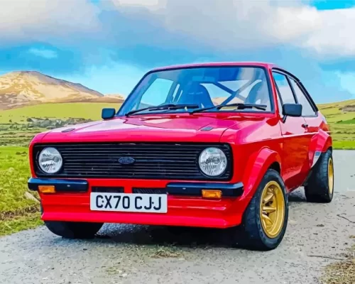 Red Mk Escort Car Paint By Numbers 