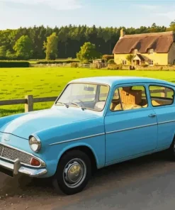 Anglia Car In The Countryside Paint By Numbers