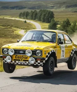 Yellow M2 Ford Escort Paint By Numbers