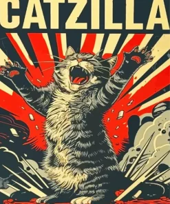 Catzilla Art Paint By Numbers