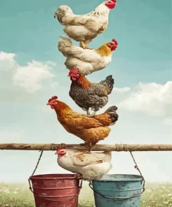 Chicken Birds Paint By Numbers