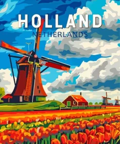 Holland Poster Paint By Numbers
