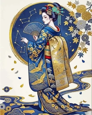 Japanese Geisha Paint By Numbers