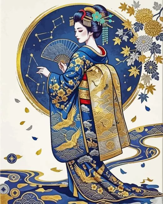 Japanese Geisha Paint By Numbers