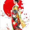 Japanese Geisha Paint By Numbers