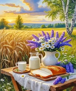 Milk Picnic Paint By Numbers