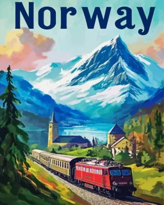 Norway Poster Paint By Numbers