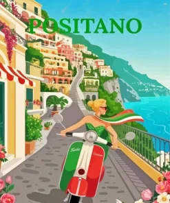 Positano Poster Paint By Numbers