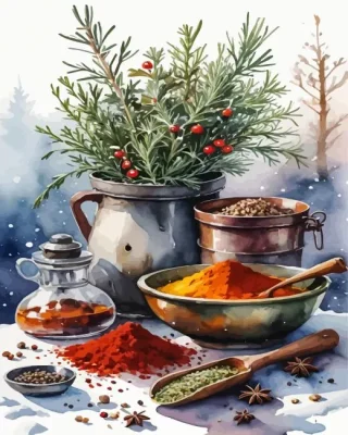 Spices Art Paint By Numbers