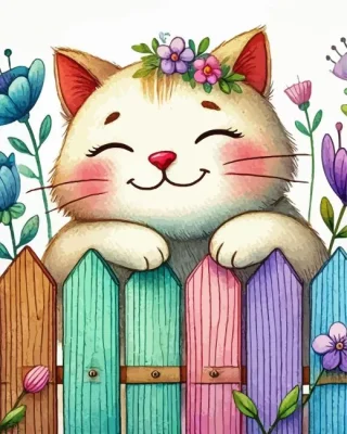 Adorable Cat Paint By Numbers
