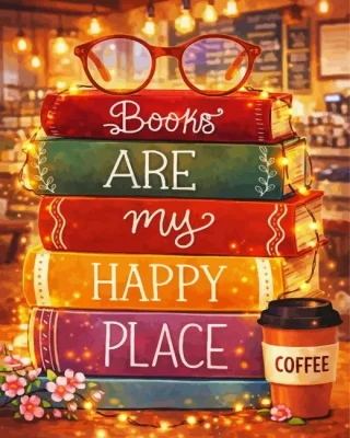 Books Are my Happy Place Paint By Numbers